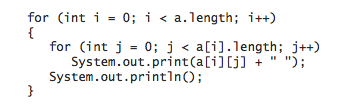 Ragged arrays