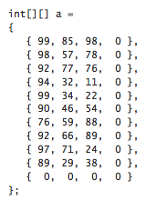 2D array compile-time initialization