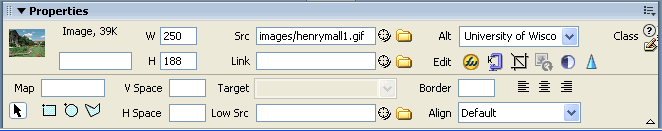 Dreamweaver Mx 2004 property inspector